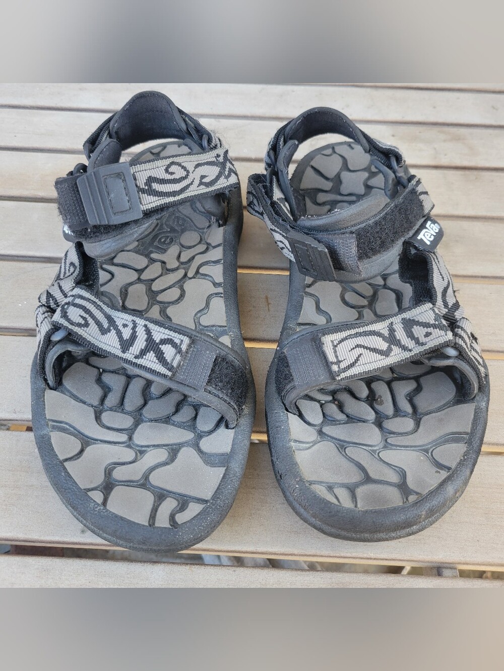 Teva' Gray Black Adjustable Outdoor Sandals
